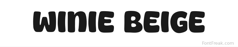 Winie Beige font preview