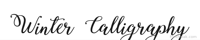 Winter Calligraphy font preview