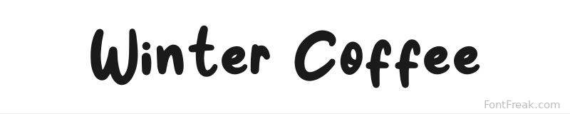 Winter Coffee font preview
