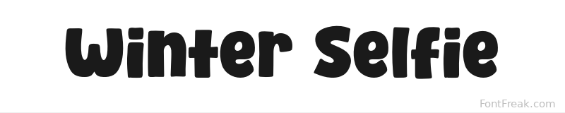 Winter Selfie font preview