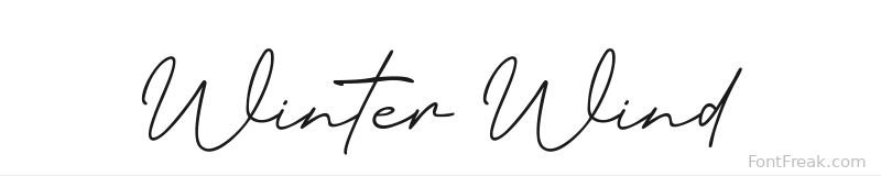 Winter Wind font preview