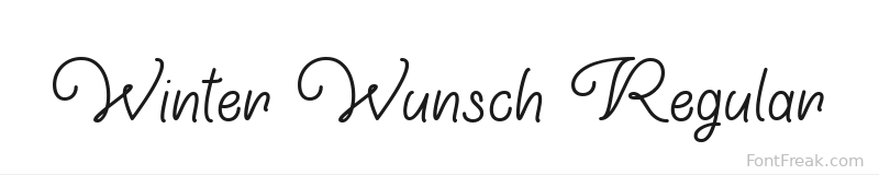 Winter Wunsch Regular font preview