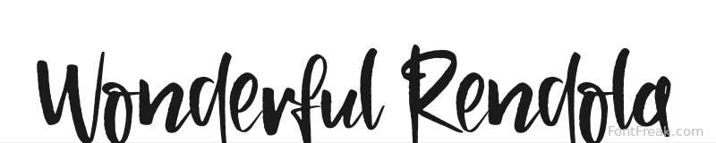 Wonderful Rendola font preview