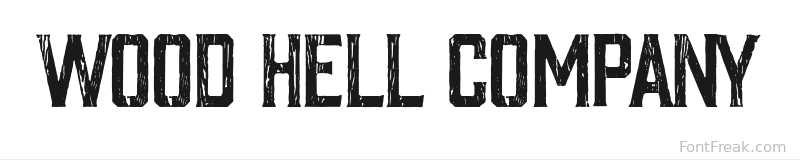 Wood Hell Company font preview
