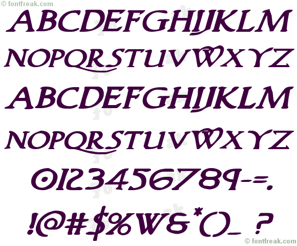 Woodgod Bold Expanded Italic