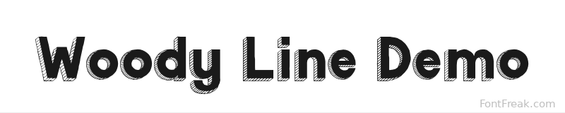 Woody Line Demo font preview