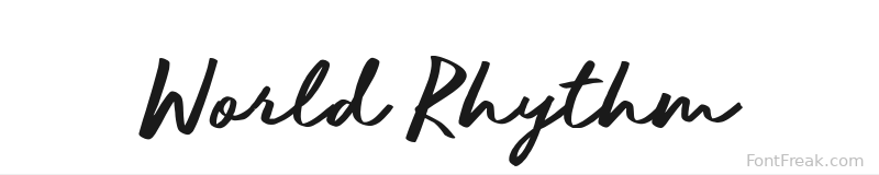 World Rhythm font preview