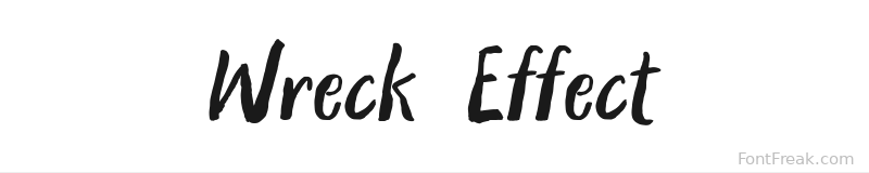 Wreck Effect font preview