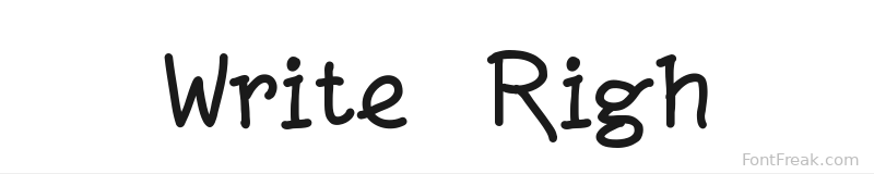 Write Righ font preview