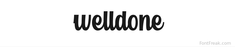welldone font preview