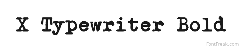 X Typewriter Bold font preview