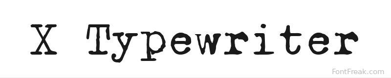 X Typewriter font preview