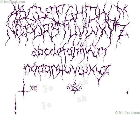 Font Freak Xxii Ultimate Black Metal Fallen Angel By Lecter Johnson