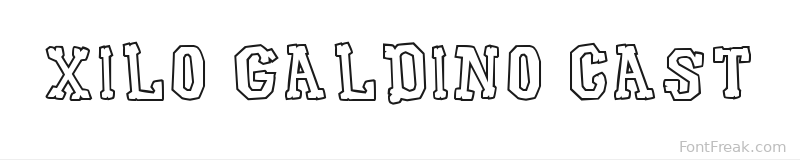 Xilo Galdino Cast font preview