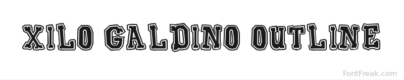 Xilo Galdino Outline font preview