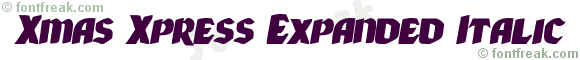 Xmas Xpress Expanded Italic