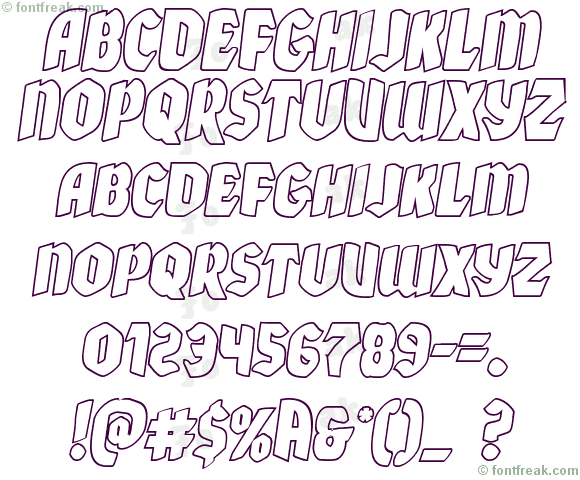 Xmas Xpress Outline Italic