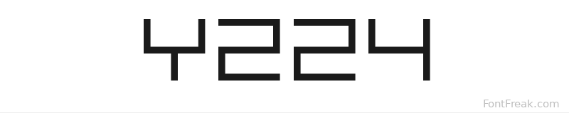 Y224 font preview