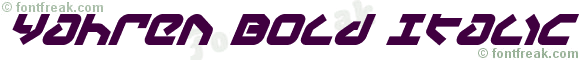 Yahren Bold Italic