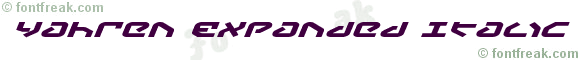 Yahren Expanded Italic