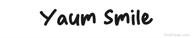 Yaum Smile font preview