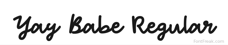 Yay Babe Regular font preview