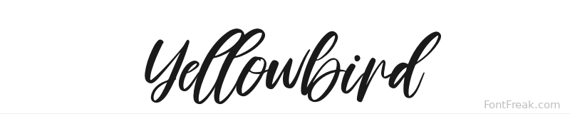 Yellowbird font preview