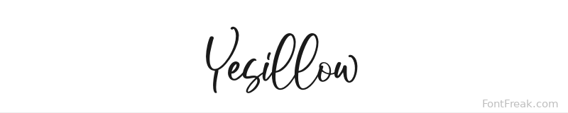 Yesillow font preview