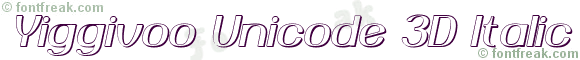 Yiggivoo Unicode 3D Italic