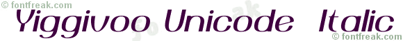 Yiggivoo Unicode  Italic