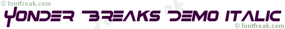 Yonder Breaks Demo Italic