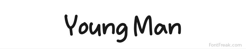 Young Man font preview