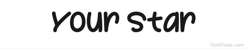Your Star font preview