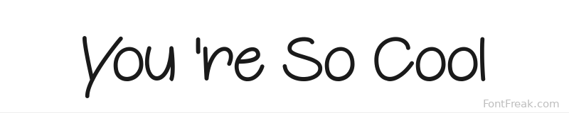 You're So Cool font preview