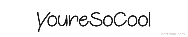 YoureSoCool font preview