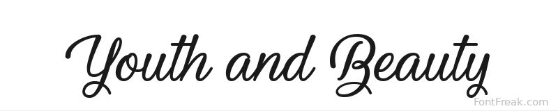 Youth and Beauty font preview