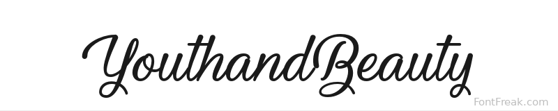 YouthandBeauty font preview