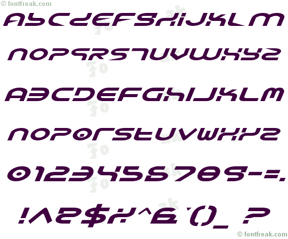 Yukon Tech Expanded Italic