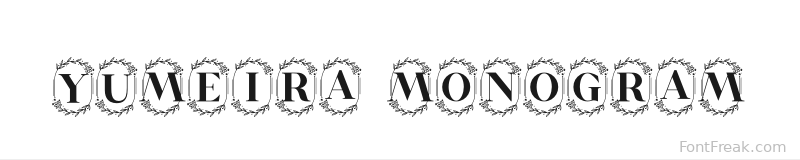 Yumeira Monogram font preview