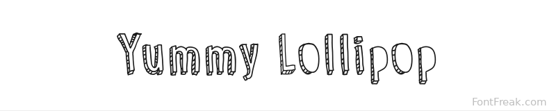 Yummy Lollipop font preview