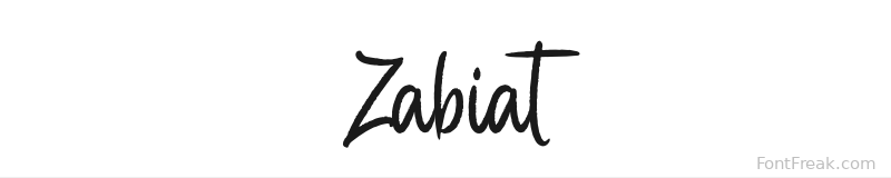 Zabiat font preview