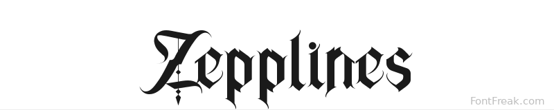 Zepplines font preview