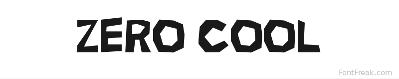Zero Cool font preview
