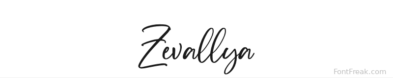 Zevallya font preview