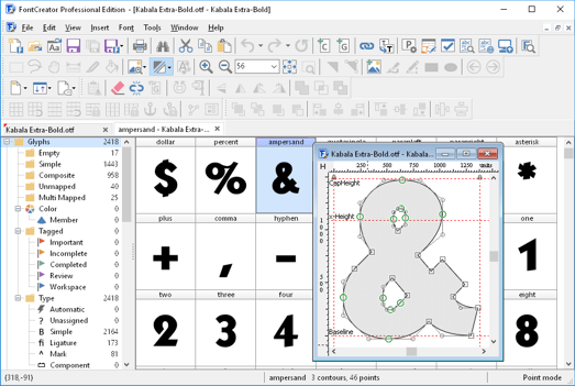 FontArk - Advanced online font editor, font creator