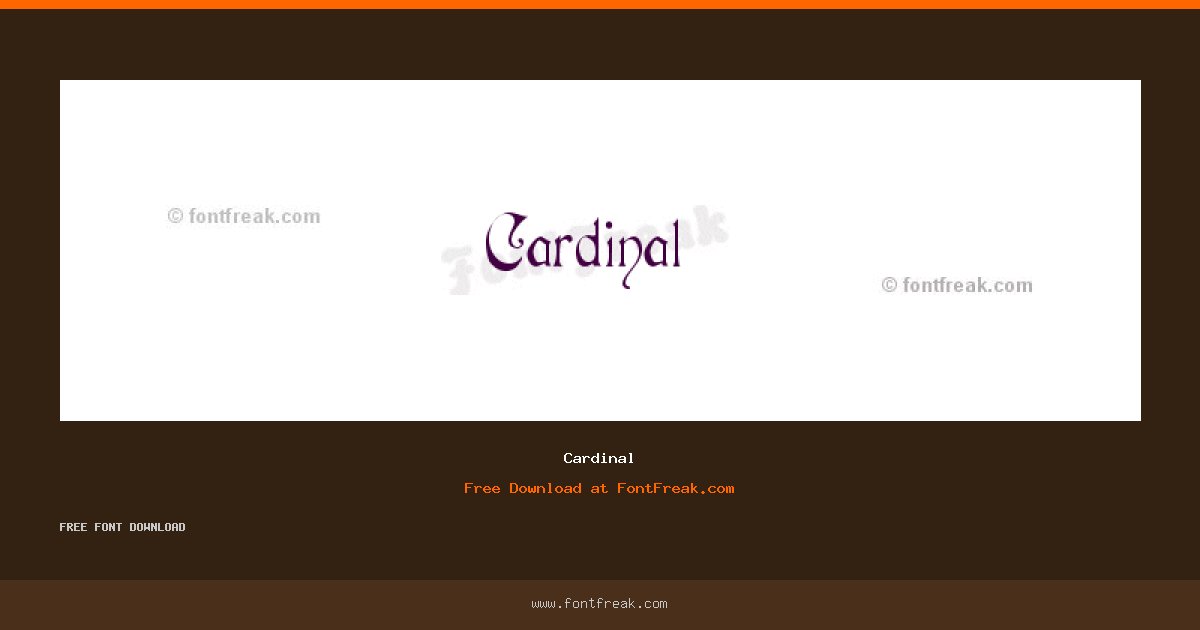 Cardinal Font — Free Download | FontFreak